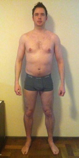 A photo of a 6'1" man showing a snapshot of 190 pounds at a height of 6'1