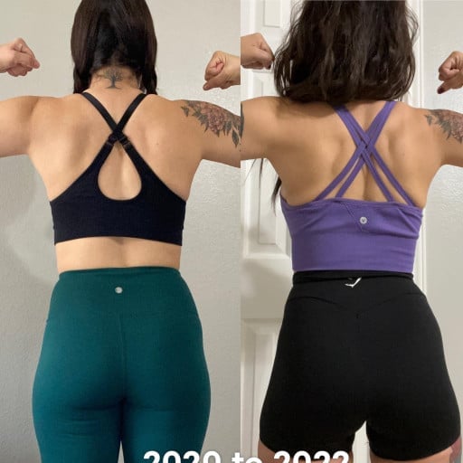 5 foot 1 Female Before and After 10 lbs Fat Loss 125 lbs to 115 lbs