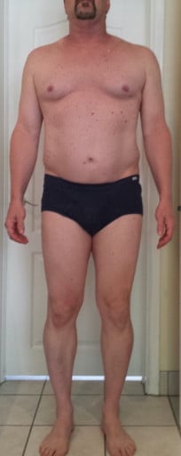 A progress pic of a 6'1" man showing a snapshot of 234 pounds at a height of 6'1