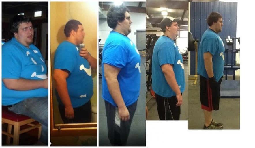 6 foot 5 Male Progress Pics of 94 lbs Weight Loss 417 lbs to 323 lbs