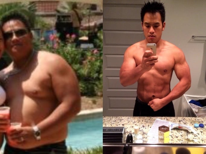 5'7 Male Progress Pics of 83 lbs Fat Loss 260 lbs to 177 lbs