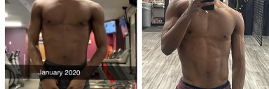 5'9 Male Before and After 46 lbs Weight Gain 107 lbs to 153 lbs