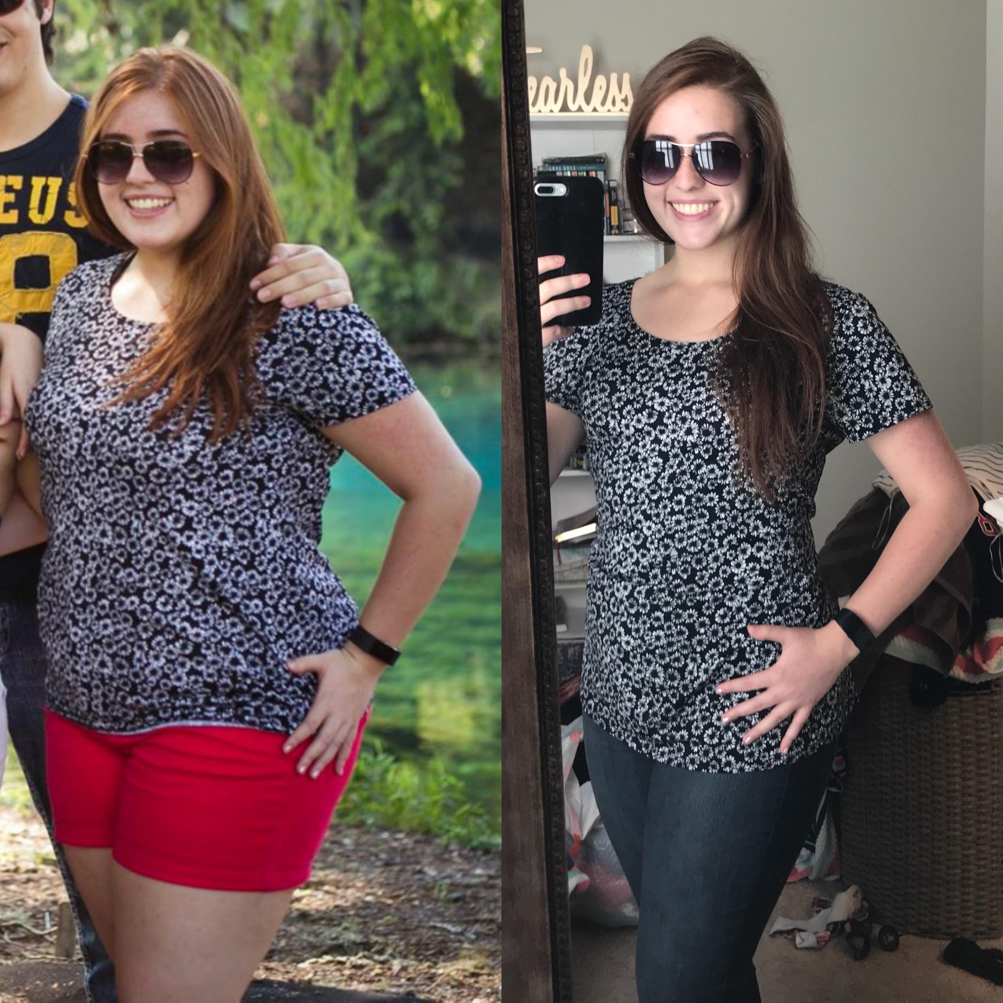 5'5 Female Progress Pics of 50 lbs Fat Loss 215 lbs to 165 lbs
