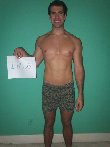 A picture of a 5'11" male showing a snapshot of 185 pounds at a height of 5'11