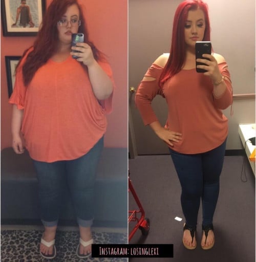 5'4 Female 105 lbs Weight Loss Before and After 305 lbs to 200 lbs
