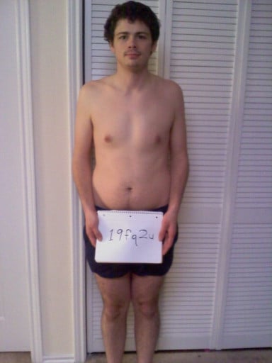 A photo of a 6'1" man showing a snapshot of 192 pounds at a height of 6'1
