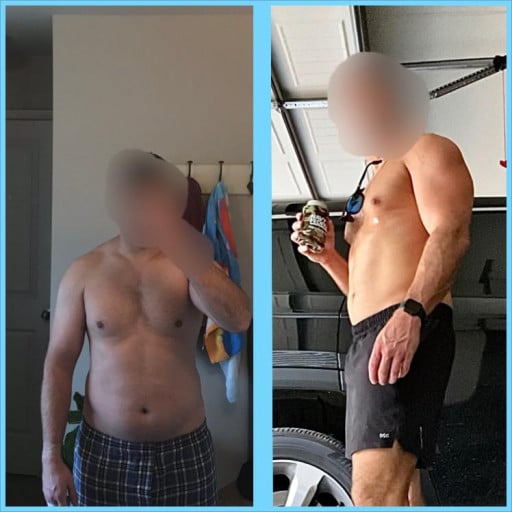 Progress Pics of 36 lbs Weight Loss 5 foot 10 Male 232 lbs to 196 lbs