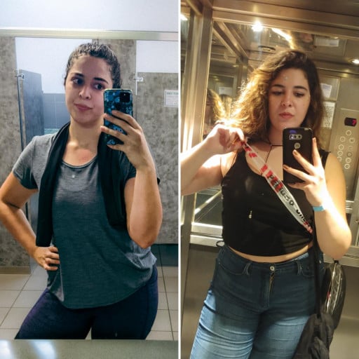 5 feet 9 Female Before and After 46 lbs Weight Loss 234 lbs to 188 lbs