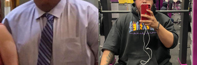 Before and After 147 lbs Weight Loss 5 foot 9 Male 387 lbs to 240 lbs