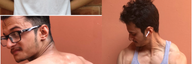 Before and After 42 lbs Weight Gain 5 feet 9 Male 110 lbs to 152 lbs