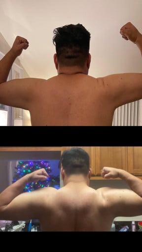 5 foot 8 Male 217 lbs Fat Loss Before and After 238 lbs to 21 lbs