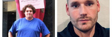 6 feet 5 Male Before and After 200 lbs Fat Loss 340 lbs to 140 lbs