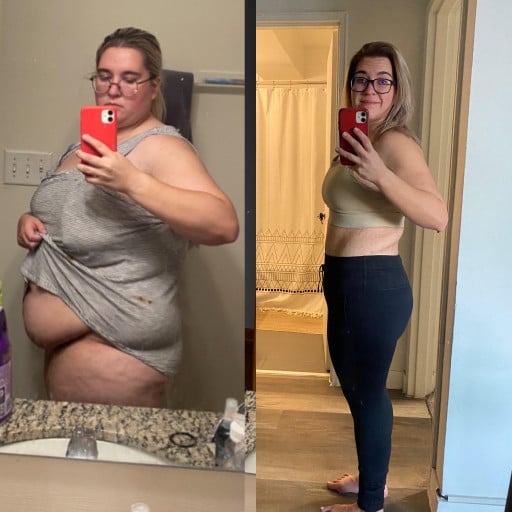 121 lbs Weight Loss 5 foot 4 Female 290 lbs to 169 lbs