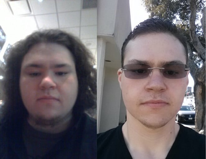 A picture of a 6'0" male showing a weight loss from 415 pounds to 218 pounds. A respectable loss of 197 pounds.