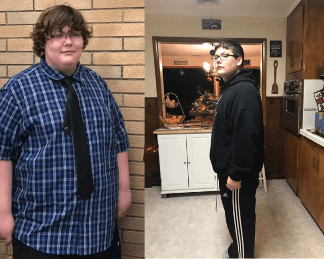 A picture of a 5'8" male showing a weight loss from 315 pounds to 245 pounds. A net loss of 70 pounds.
