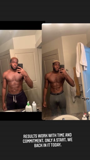 Progress Pics of 13 lbs Weight Loss 6 foot Male 205 lbs to 192 lbs