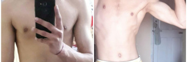6 feet 1 Male Progress Pics of 18 lbs Weight Gain 125 lbs to 143 lbs
