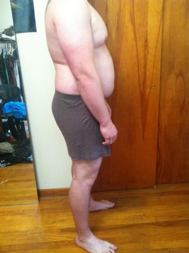 A picture of a 5'10" male showing a snapshot of 250 pounds at a height of 5'10