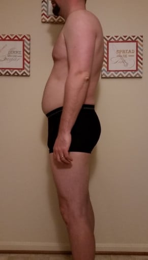 A progress pic of a 6'4" man showing a snapshot of 235 pounds at a height of 6'4