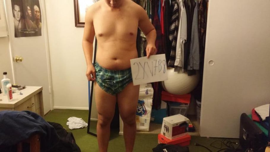 A progress pic of a 5'11" man showing a snapshot of 197 pounds at a height of 5'11