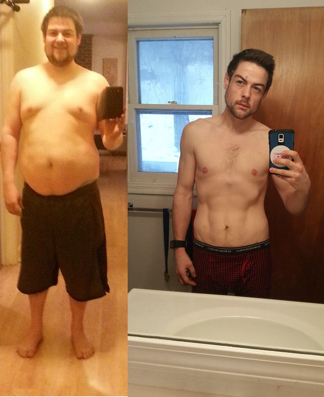 5 foot 9 Male 80 lbs Weight Loss Before and After 240 lbs to 160 lbs