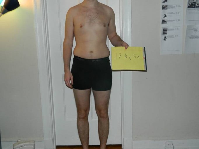 A photo of a 6'0" man showing a snapshot of 175 pounds at a height of 6'0
