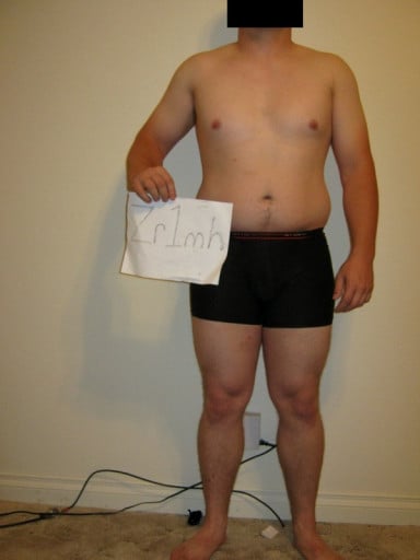 A picture of a 5'11" male showing a snapshot of 245 pounds at a height of 5'11