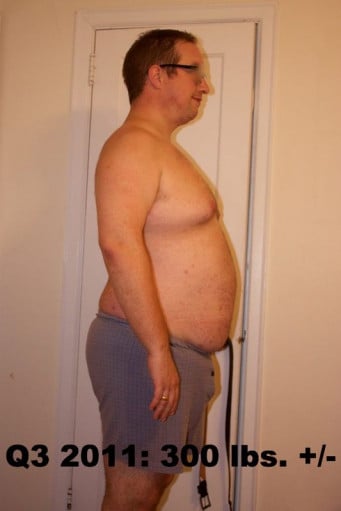 A before and after photo of a 6'2" male showing a fat loss from 281 pounds to 242 pounds. A total loss of 39 pounds.