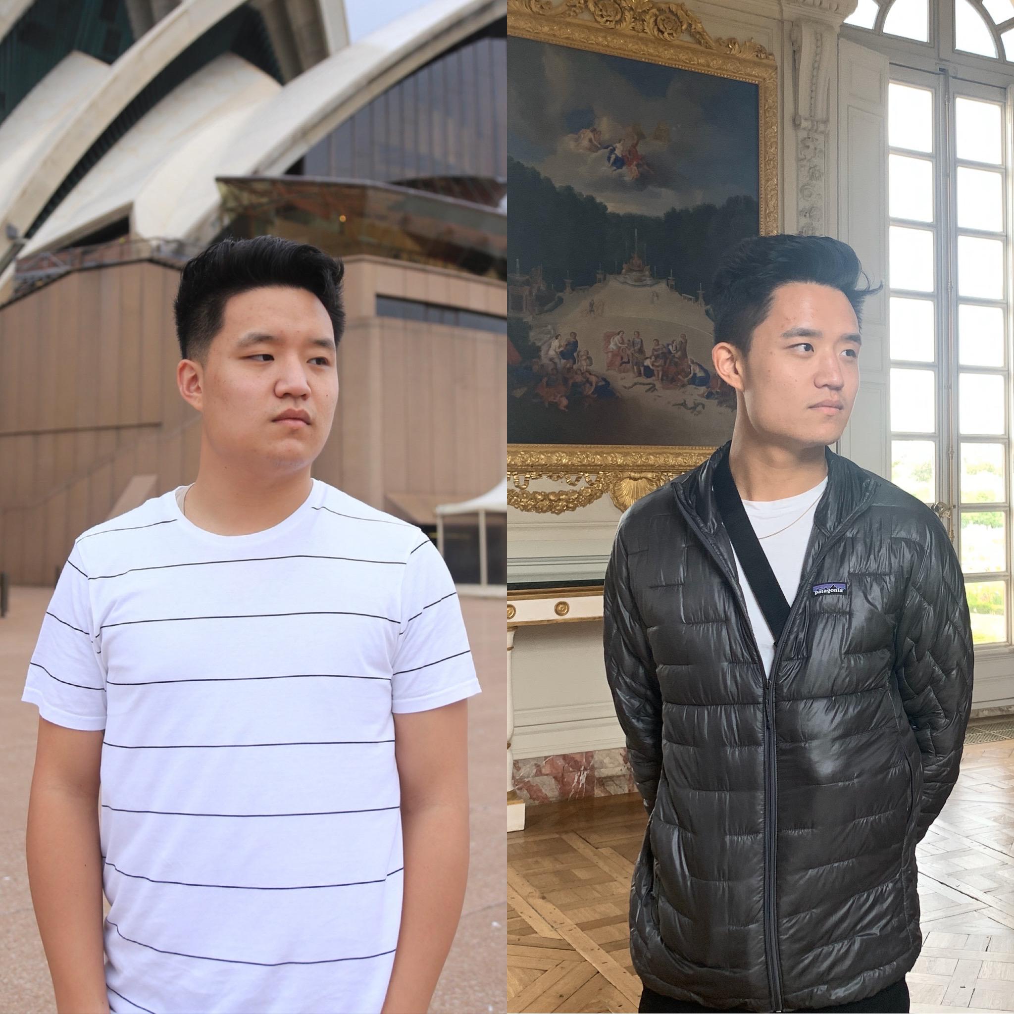 40 lbs Fat Loss Before and After 6'2 Male 220 lbs to 180 lbs