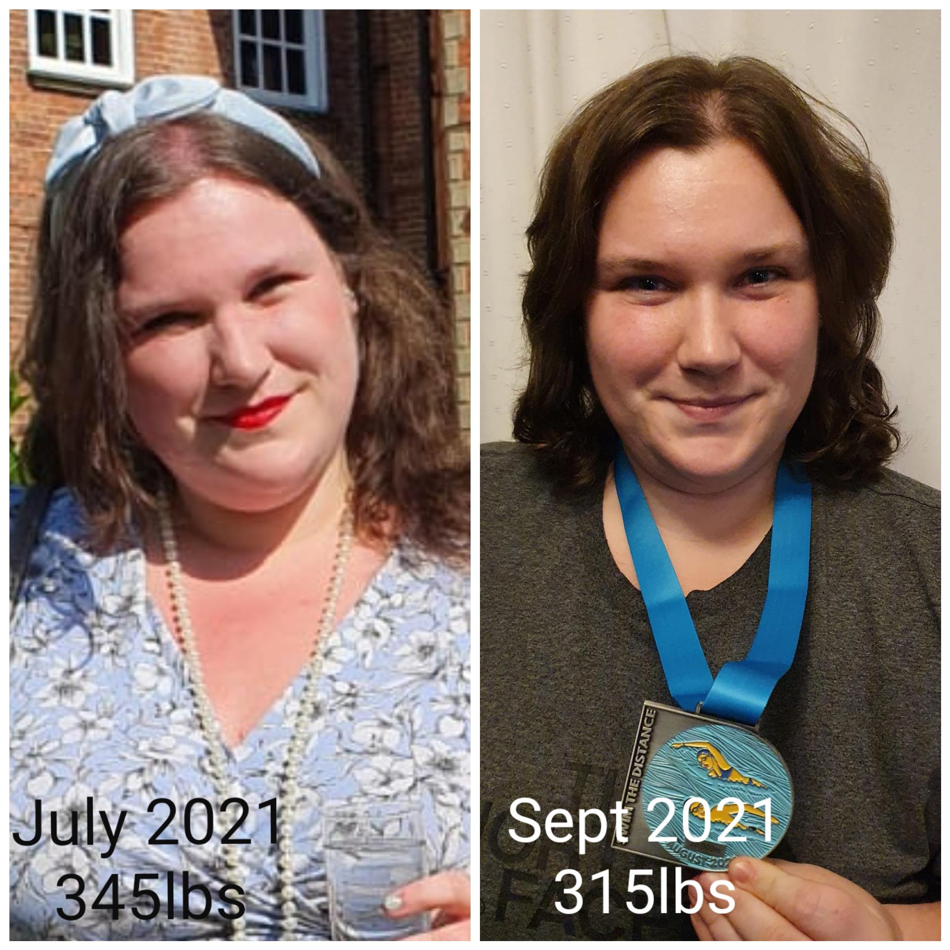 5 foot 8 Female Progress Pics of 30 lbs Fat Loss 345 lbs to 315 lbs
