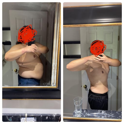 5'9 Male 112 lbs Weight Loss Before and After 310 lbs to 198 lbs