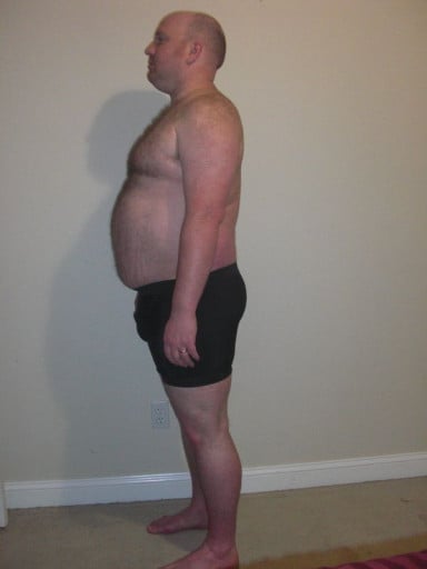 A picture of a 5'10" male showing a snapshot of 274 pounds at a height of 5'10