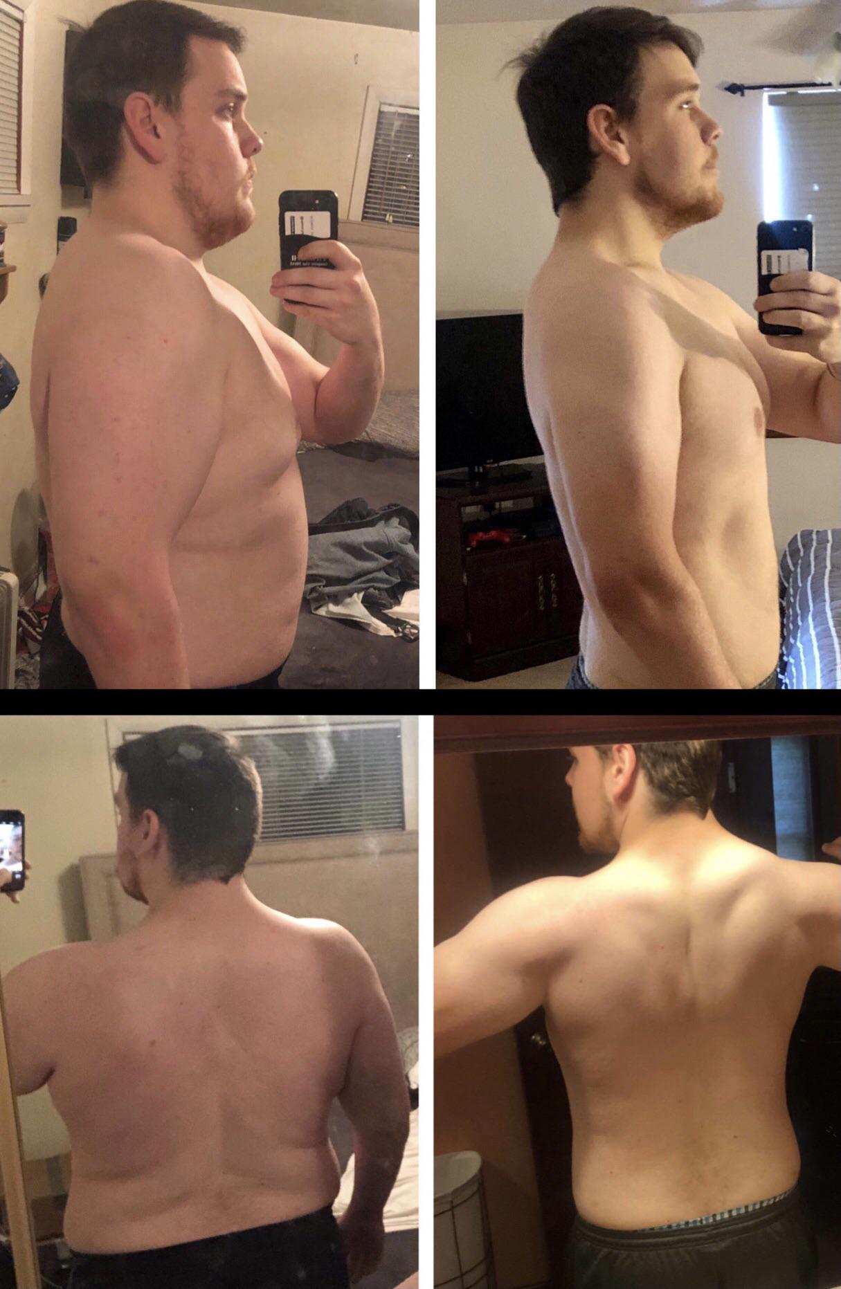 6'3 Male Progress Pics of 86 lbs Weight Loss 318 lbs to 232 lbs