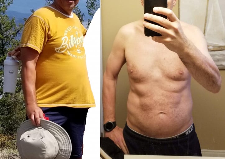 5'8 Male Before and After 28 lbs Weight Loss 192 lbs to 164 lbs