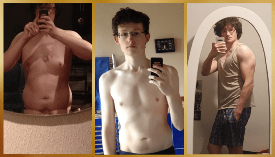 Before and After 67 lbs Fat Loss 5 feet 11 Male 240 lbs to 173 lbs