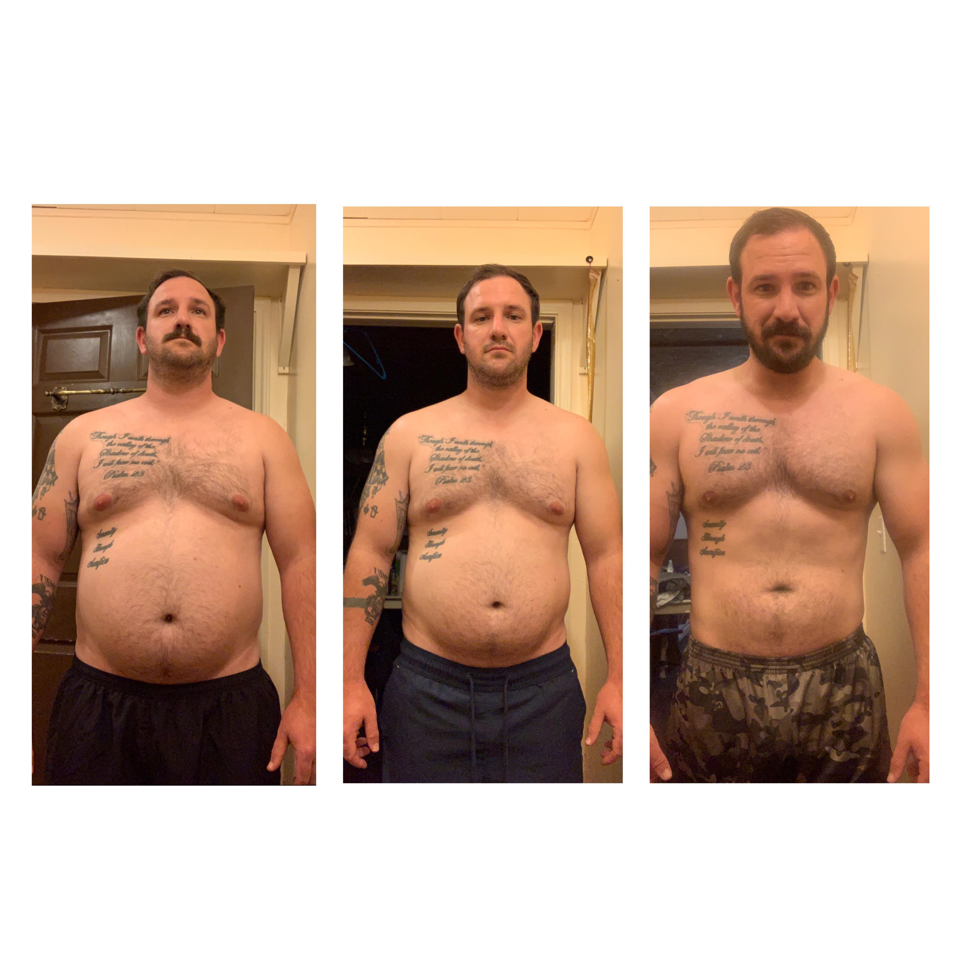 Progress Pics of 60 lbs Weight Loss 5 foot 8 Male 235 lbs to 175 lbs