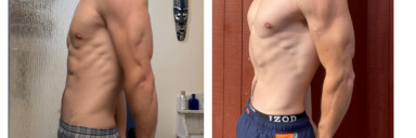 20 lbs Weight Gain Before and After 6 feet 2 Male 150 lbs to 170 lbs