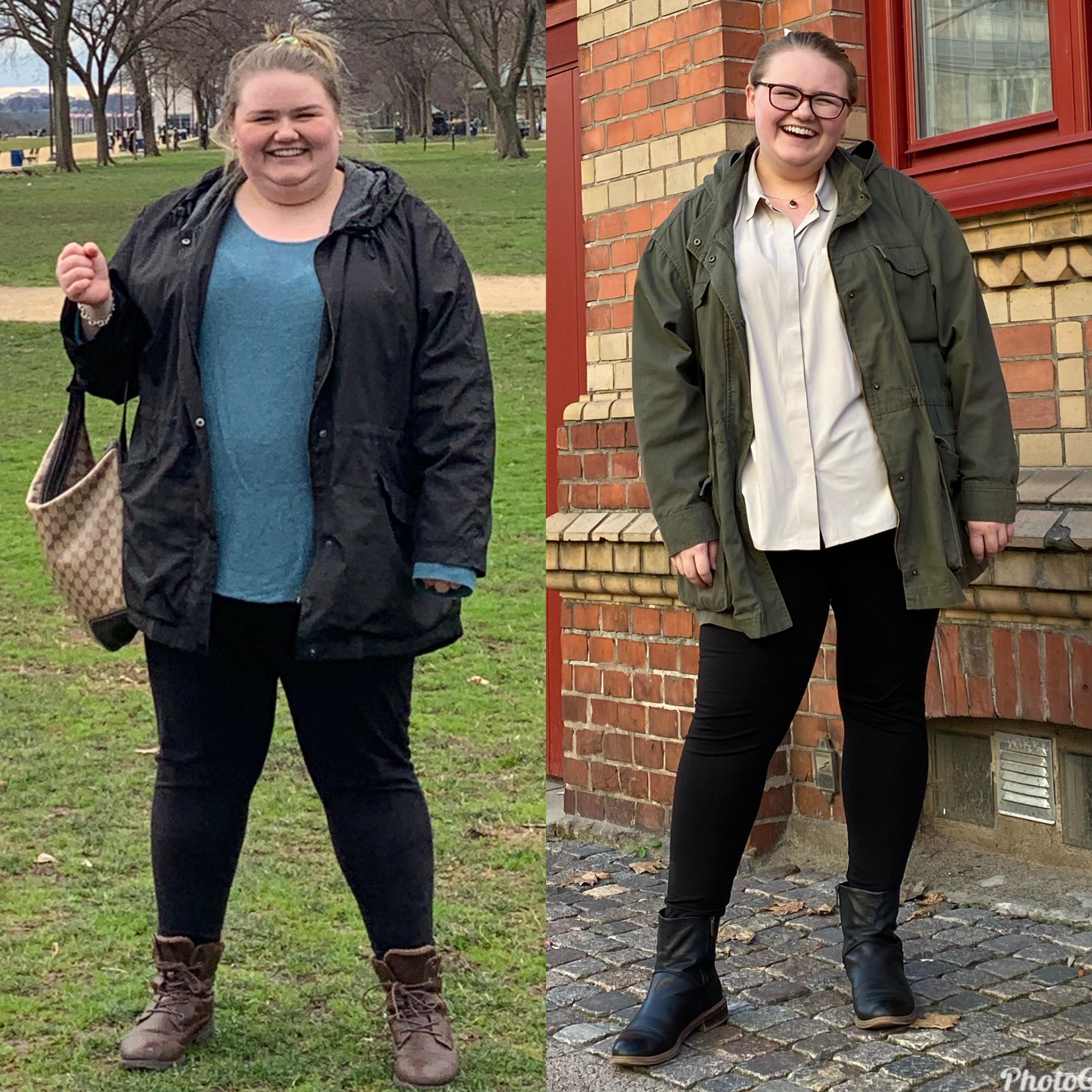 Progress Pics of 90 lbs Fat Loss 5 feet 7 Female 350 lbs to 260 lbs