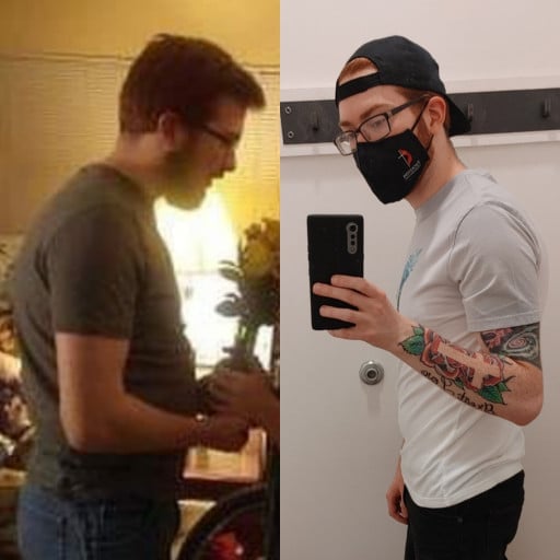 M/21/5'11" [186lbs > 150lbs = 36lbs] 3 Months. I know it's not a super dramatic change, but I'm pretty proud! I'm shifting focus from weight loss to muscle growth, so hopefully I'll see you soon with some more progress pics!