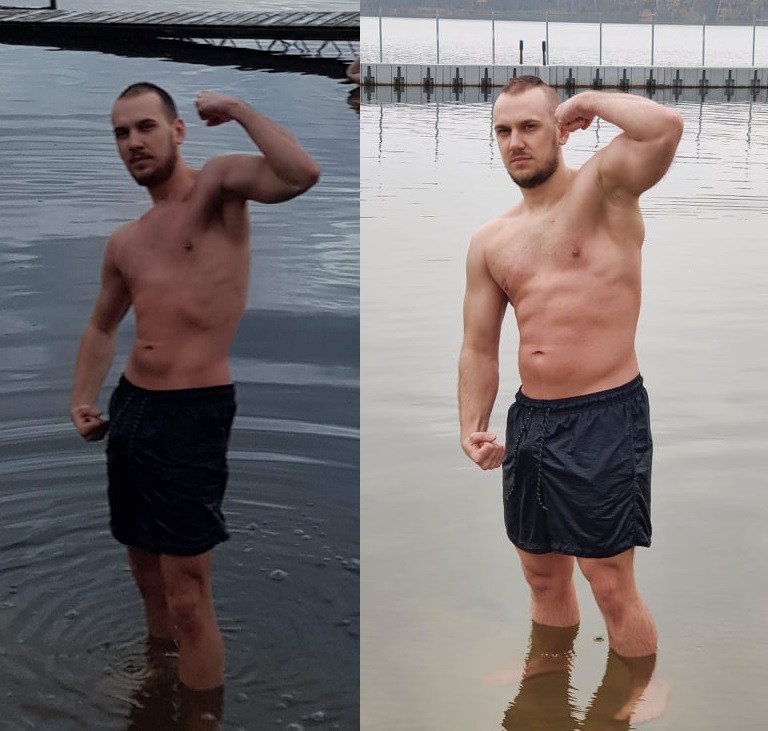 Progress Pics of 33 lbs Weight Gain 5 foot 9 Male 143 lbs to 176 lbs