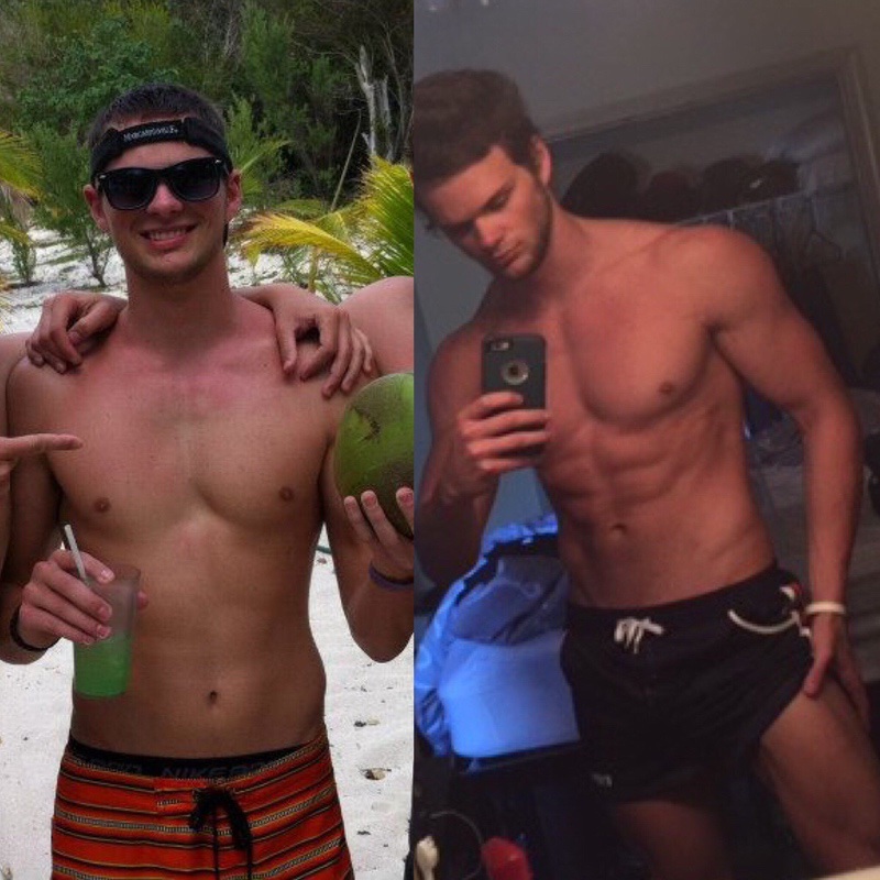 Progress Pics of 30 lbs Weight Gain 6 foot 2 Male 160 lbs to 190 lbs
