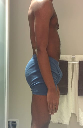 A picture of a 6'5" male showing a snapshot of 185 pounds at a height of 6'5