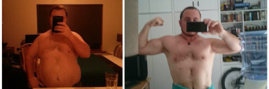 5'3 Male 55 lbs Fat Loss Before and After 216 lbs to 161 lbs