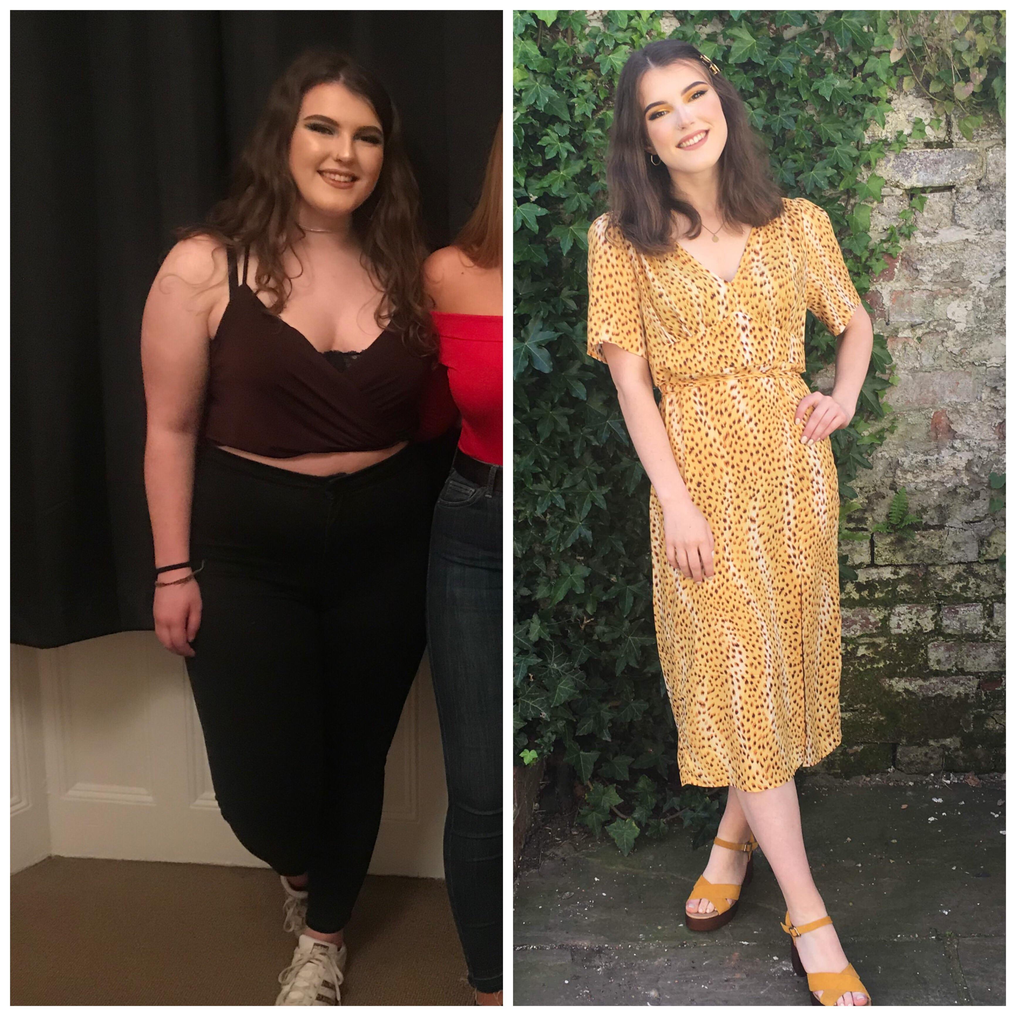 5'6 Female 74 lbs Fat Loss Before and After 211 lbs to 137 lbs