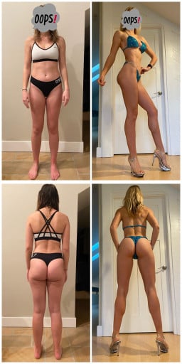 Progress Pics of 20 lbs Fat Loss 5'10 Female 150 lbs to 130 lbs