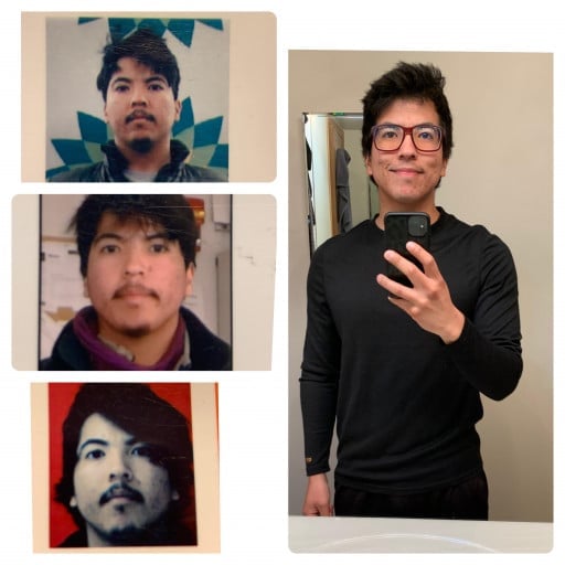 25 lbs Weight Loss Before and After 5 feet 8 Male 183 lbs to 158 lbs