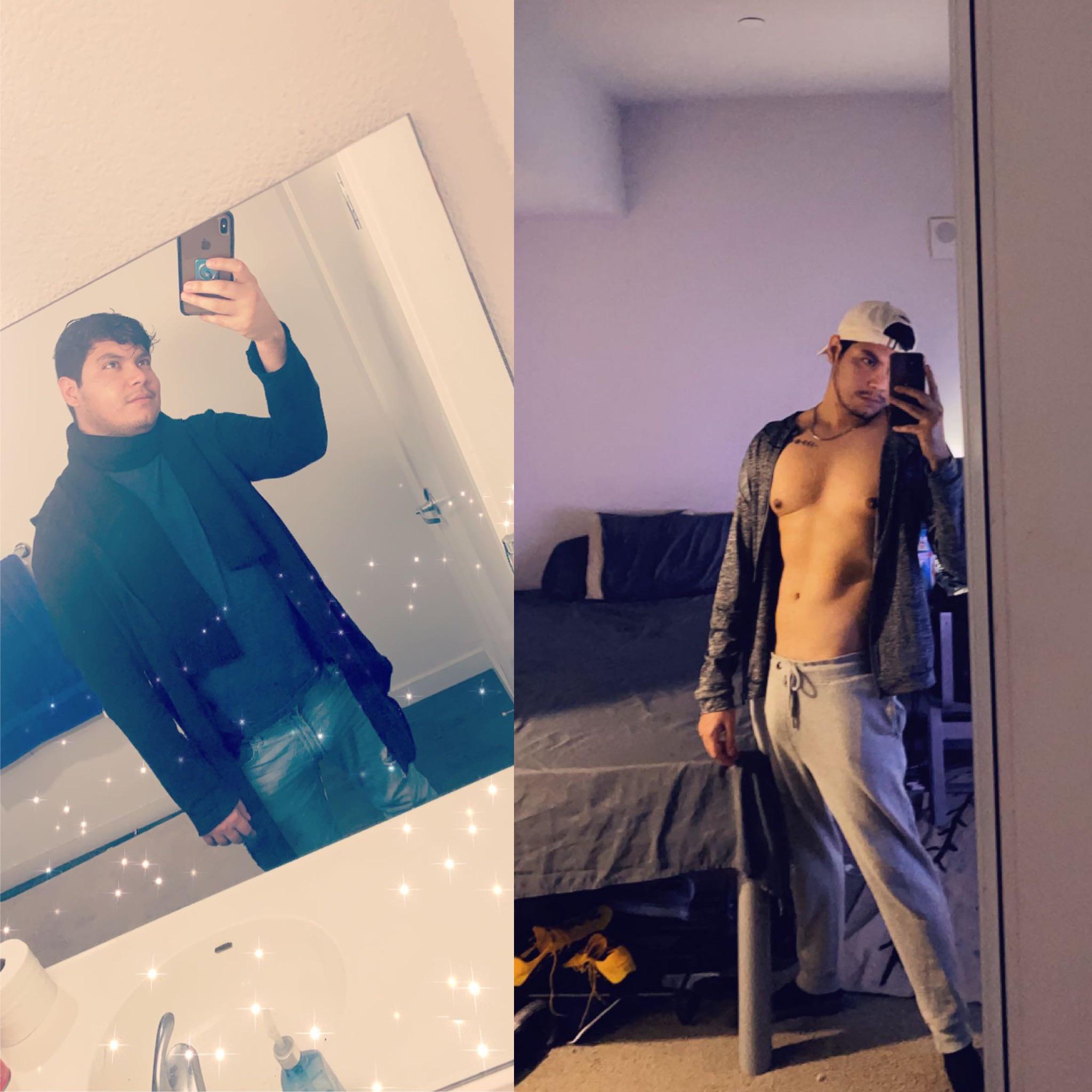 6 foot 1 Male 41 lbs Fat Loss Before and After 221 lbs to 180 lbs