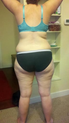 A progress pic of a 5'8" woman showing a snapshot of 200 pounds at a height of 5'8