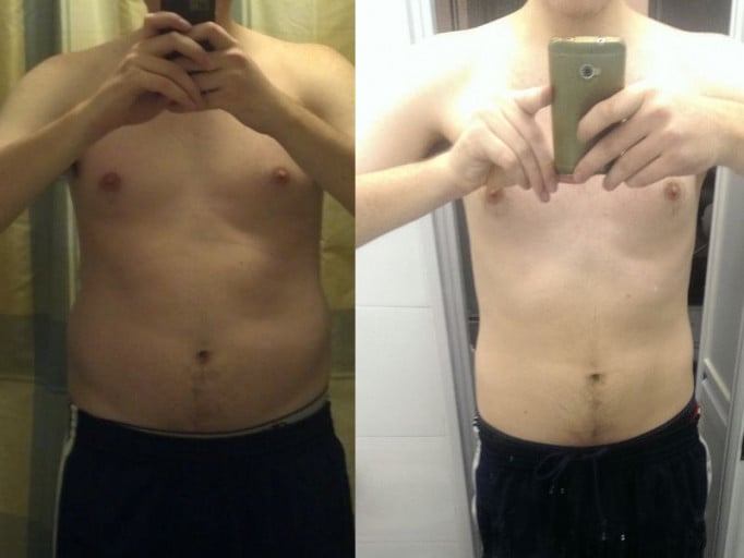 6'4 Male Progress Pics of 46 lbs Fat Loss 240 lbs to 194 lbs