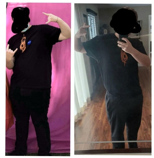 5 foot 10 Male 45 lbs Fat Loss Before and After 260 lbs to 215 lbs